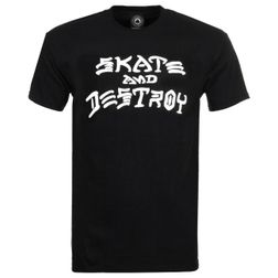 Thrasher Herren T-Shirt Skate and Destroy - black 