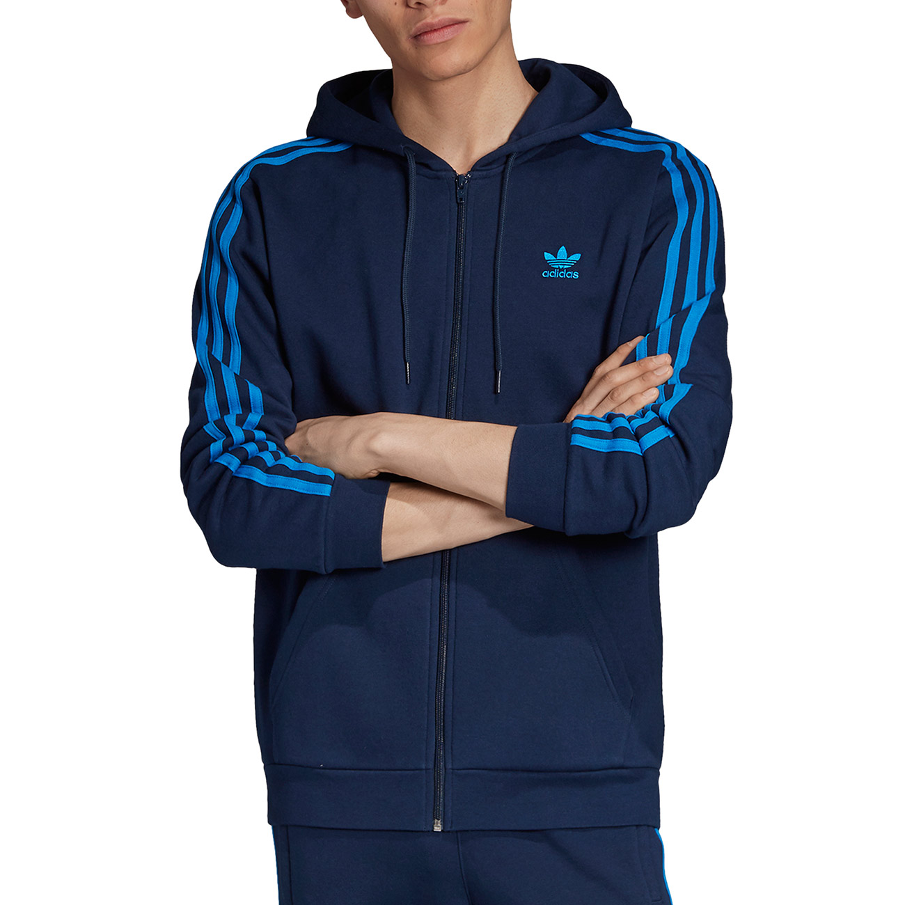 Adidas Essentials Herren 3 Stripe Hoodie Pullover Hoody Full adidas Herren DFB 3 Stripes Full Zip Hoody Kapuzenjacke