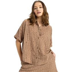 Roxy Damen Kurzarmhemd BEACH NOSTALGIA EYELET