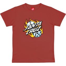 Santa Cruz Kinder T-Shirt Flaming Dice Dot