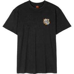 Santa Cruz T-Shirt Flaming Dice Dot Chest T