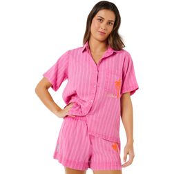 Rip Curl Damen Kurzarmhemd HOTEL MALIBU EMBROID SHIRT